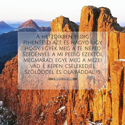 2 Mózes 23:11 KAR Bibliai verskép