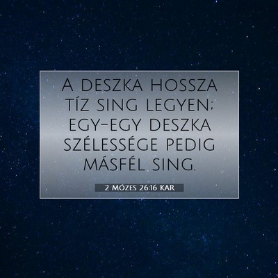 2 Mózes 26:16 Bibliai vers magyarázata
