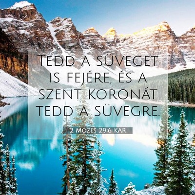 2 Mózes 29:6 KAR Bibliai verskép