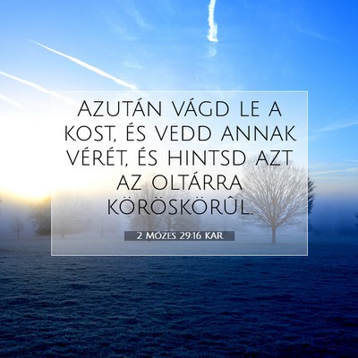 2 Mózes 29:16 KAR Bibliai verskép