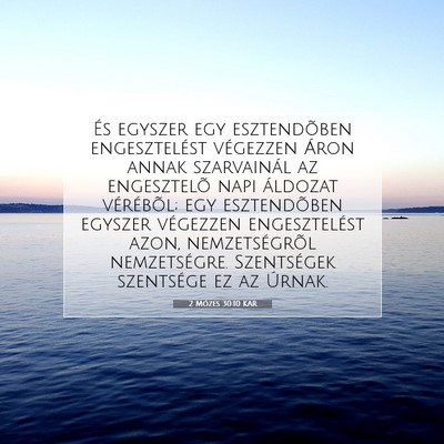2 Mózes 30:10 KAR Bibliai verskép