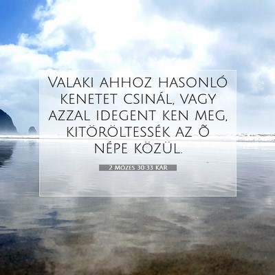 2 Mózes 30:33 KAR Bibliai verskép