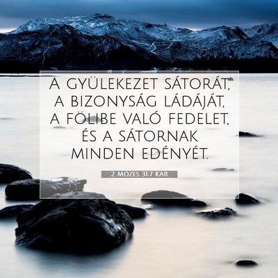 2 Mózes 31:7 Bibliai vers magyarázata