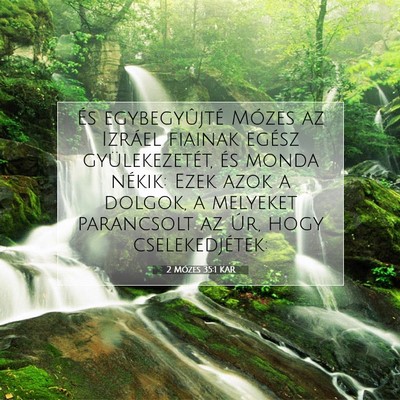 2 Mózes 35:1 Bibliai vers magyarázata