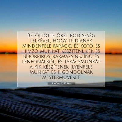 2 Mózes 35:35 Bibliai vers magyarázata