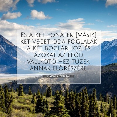 2 Mózes 39:18 KAR Bibliai verskép