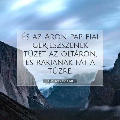 3 Mózes 1:7 Bibliai vers magyarázata