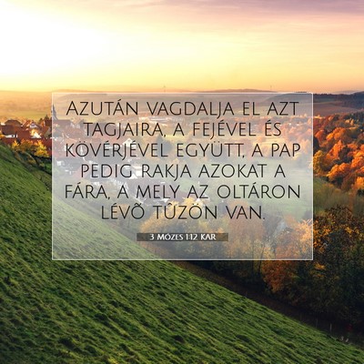 3 Mózes 1:12 Bibliai vers magyarázata