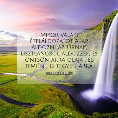 3 Mózes 2:1 KAR Bibliai verskép