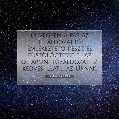 3 Mózes 2:9 KAR Bibliai verskép