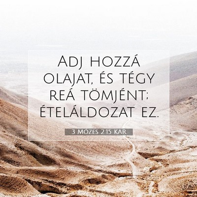 3 Mózes 2:15 KAR Bibliai verskép