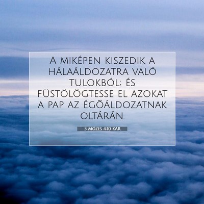 3 Mózes 4:10 Bibliai vers magyarázata