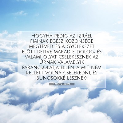 3 Mózes 4:13 KAR Bibliai verskép