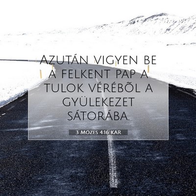 3 Mózes 4:16 KAR Bibliai verskép
