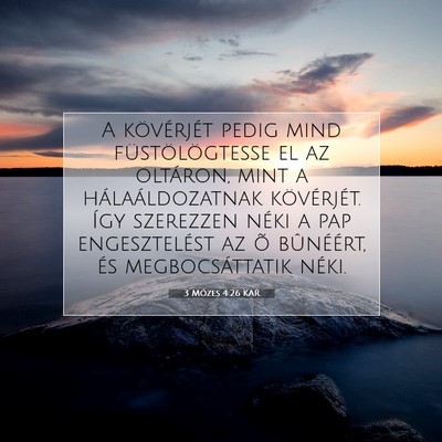 3 Mózes 4:26 KAR Bibliai verskép