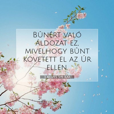 3 Mózes 5:19 KAR Bibliai verskép