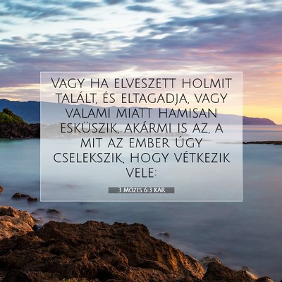 3 Mózes 6:3 KAR Bibliai verskép