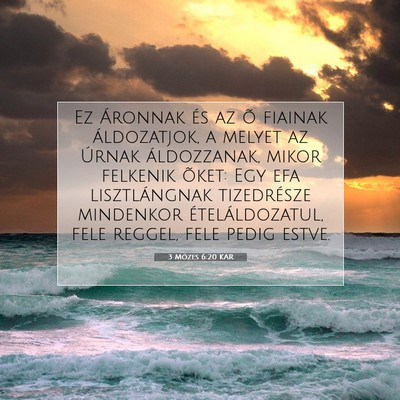 3 Mózes 6:20 KAR Bibliai verskép