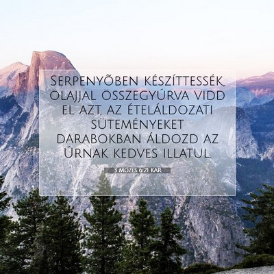 3 Mózes 6:21 KAR Bibliai verskép
