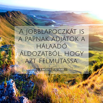 3 Mózes 7:32 KAR Bibliai verskép
