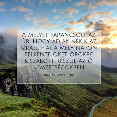 3 Mózes 7:36 KAR Bibliai verskép
