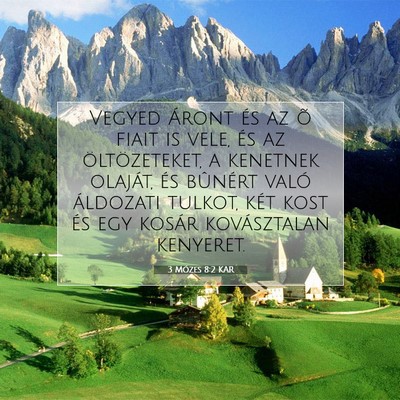 3 Mózes 8:2 KAR Bibliai verskép