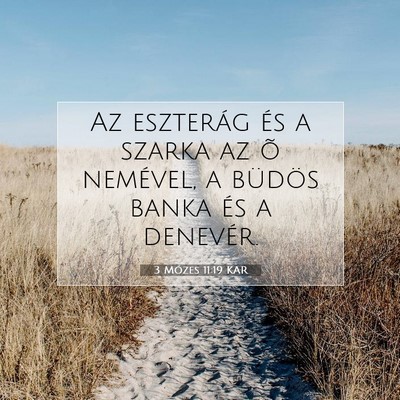 3 Mózes 11:19 KAR Bibliai verskép