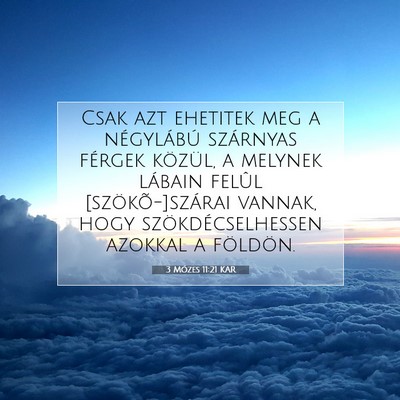 3 Mózes 11:21 KAR Bibliai verskép