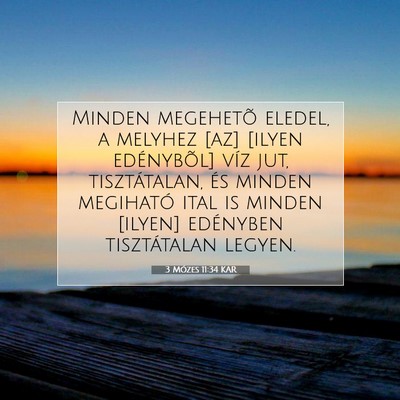 3 Mózes 11:34 KAR Bibliai verskép