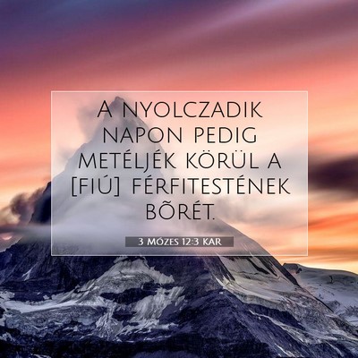 3 Mózes 12:3 KAR Bibliai verskép