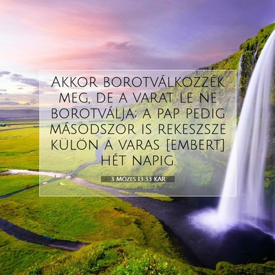 3 Mózes 13:33 Bibliai vers magyarázata