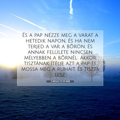 3 Mózes 13:34 KAR Bibliai verskép