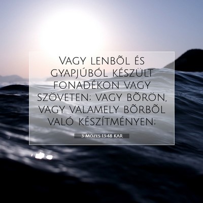 3 Mózes 13:48 Bibliai vers magyarázata
