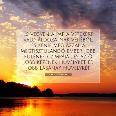 3 Mózes 14:14 KAR Bibliai verskép