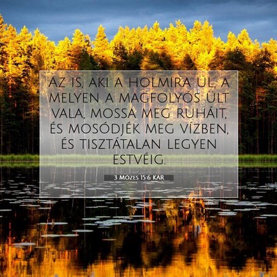3 Mózes 15:6 KAR Bibliai verskép