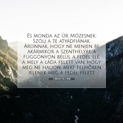 3 Mózes 16:2 KAR Bibliai verskép