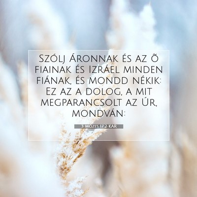 3 Mózes 17:2 KAR Bibliai verskép