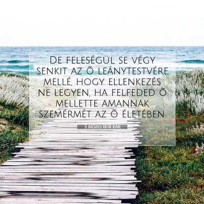 3 Mózes 18:18 KAR Bibliai verskép