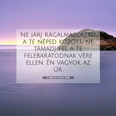 3 Mózes 19:16 KAR Bibliai verskép