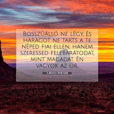 3 Mózes 19:18 KAR Bibliai verskép
