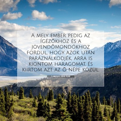 3 Mózes 20:6 KAR Bibliai verskép