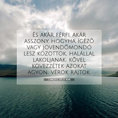 3 Mózes 20:27 KAR Bibliai verskép