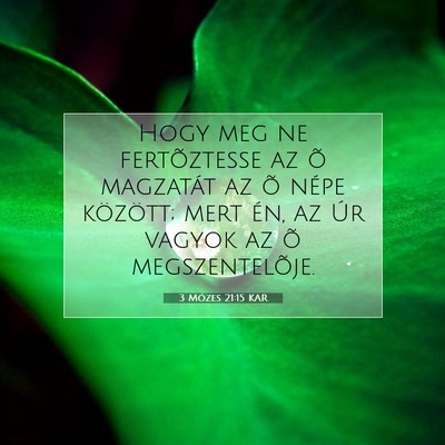 3 Mózes 21:15 KAR Bibliai verskép