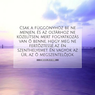 3 Mózes 21:23 KAR Bibliai verskép