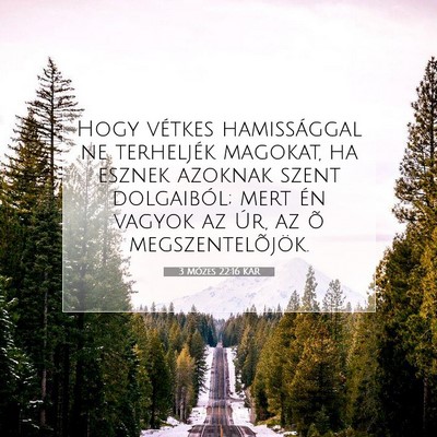 3 Mózes 22:16 KAR Bibliai verskép