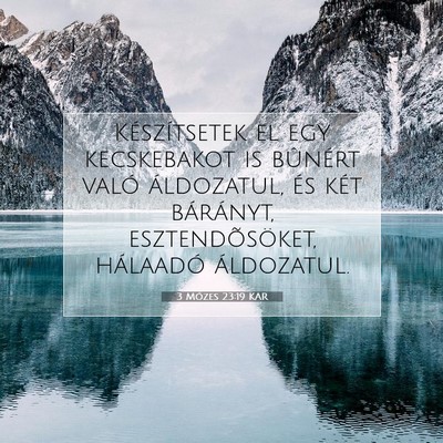 3 Mózes 23:19 KAR Bibliai verskép