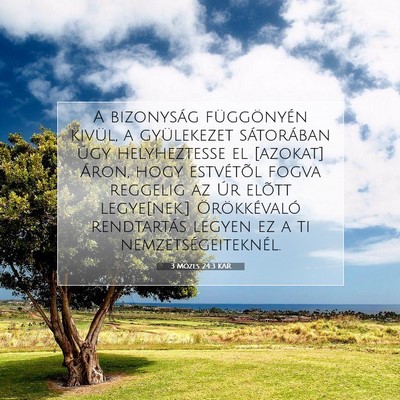 3 Mózes 24:3 KAR Bibliai verskép