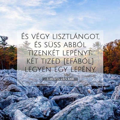 3 Mózes 24:5 KAR Bibliai verskép