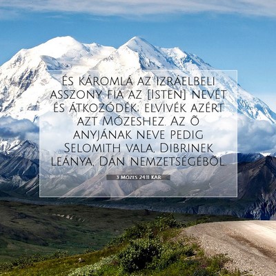 3 Mózes 24:11 KAR Bibliai verskép