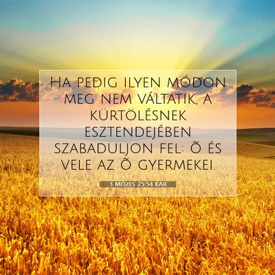 3 Mózes 25:54 Bibliai vers magyarázata